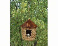 Large Hanging Grass Twine House w/Roof