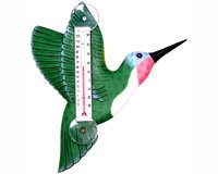 Green Hummingbird Small Window Thermometer