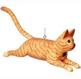 Leaping Orange Tabby Cat Birdhouse