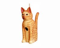 Sitting Orange Tabby Cat Birdhouse