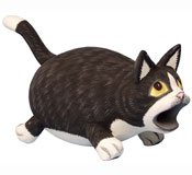 Big Mouth Black & White Cat Birdhouse