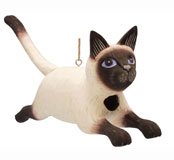 Leaping Siamese Cat Birdhouse