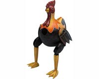 Hinged Bright Fat Chicken Birdhouse