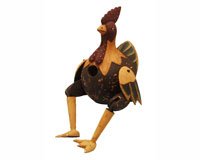 Hinged Antiqued Fat Chicken Birdhouse