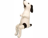 Hinged Black & White Dog Birdhouse