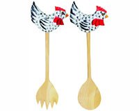 Black & White Chicken Salad Server Set