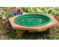 Bowl Bird Bath â€“ Mini Green â€“ Western Red Cedar