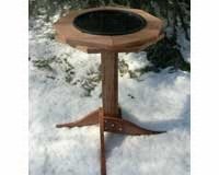Heated Bird Bath â€“ Western Red Cedar â€“ Pedestal