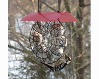 Suet Ball Red Roof Round Wire Circle Feeder