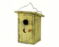 Birdie Loo Yellow Birdhouse