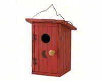 Birdie Loo Red Birdhouse