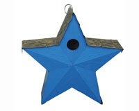 Country Star Birdhouse Blue