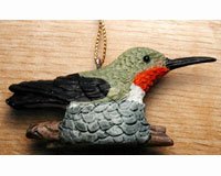 Hummingbird and Nest Ornament