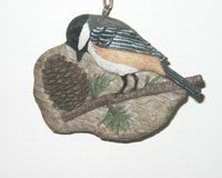 Chickadee Pine Cone Ornament