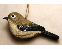 Ruby Crowned Kinglet Ornament
