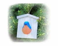 Bluebird House Ornament