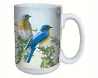 Bluebird Branch Mug 15 oz