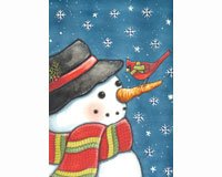 Cardinal Snowman House Flag
