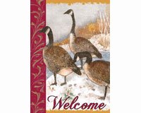 Welcome Geese House Flag