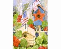 Star-Spangled Birdhouse Garden