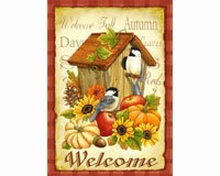 Autumn Birds Garden Flag