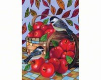 Apple Basket Garden Flag