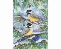 Snowy Birds Garden Flag