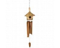 Thatched Roof Birdhouse Chime